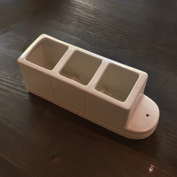 🎉HP🎉Retired Rare Nora Fleming Pearl Dot 3 Compartment Utensil Caddy - Picture 9 of 14